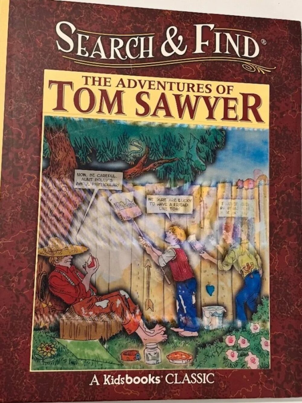 Kidsbooks Classic TOM SAWYER Search & Find Book Lenticular Cover Adventure 2007